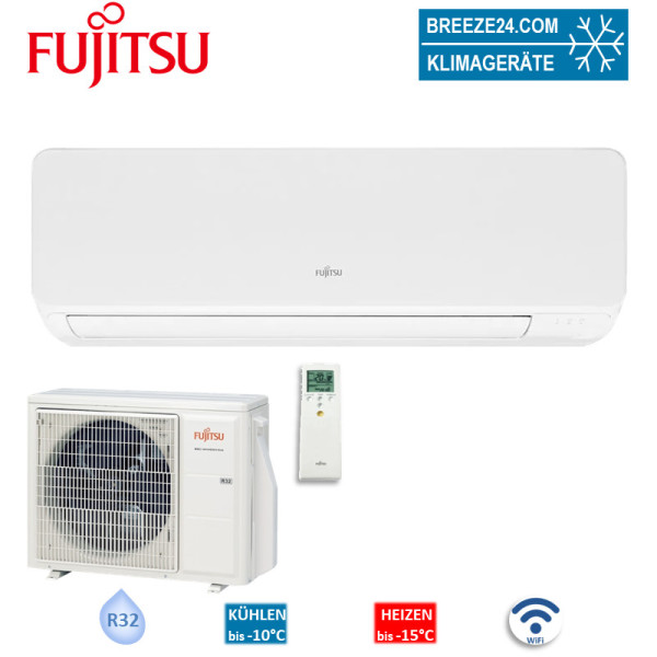 Fujitsu Set ASYG12KGTF + AOYG12KGCB Wandgerät Deluxe eco 3,4 kW | Raumgröße 35 - 40 m² | R32