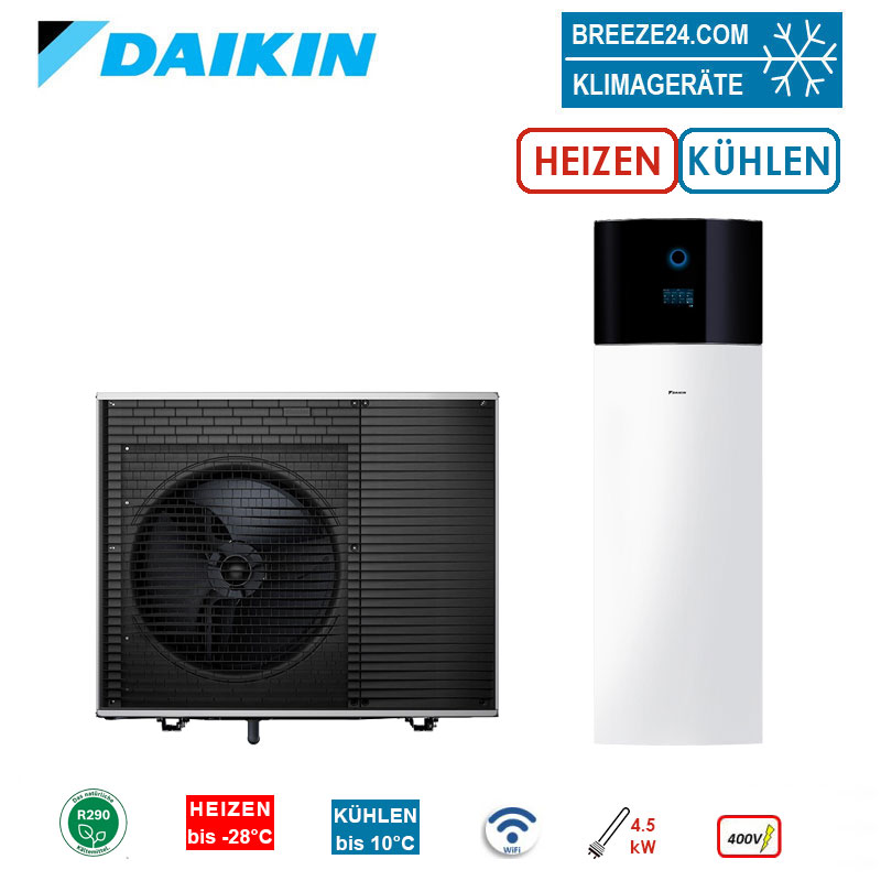 Daikin Altherma 4 H F Set EPSK-10AW1 + EPVX-10S18A9W Wärmepumpe+Hydromodul/Speicher 180 Liter | R290