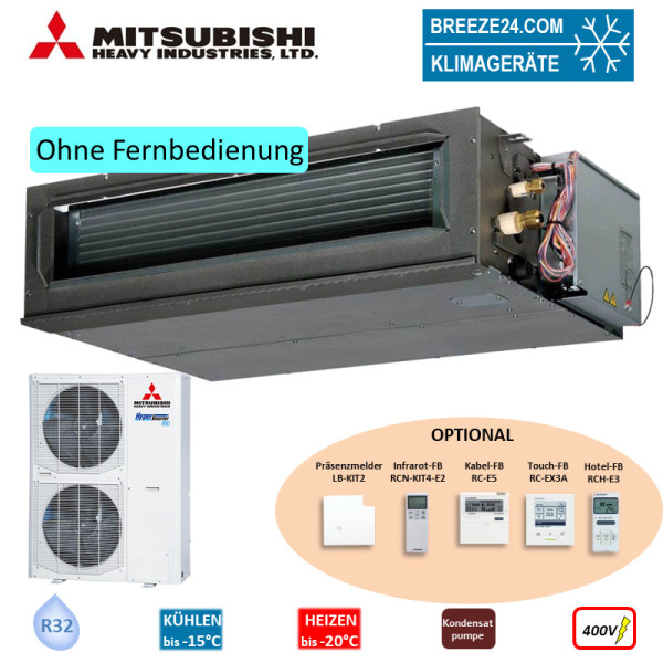 Mitsubishi Heavy Set Kanalgerät 10,0 kW - FDU100VH + FDC100VSX-W 400 Volt R32 Klimaanlage