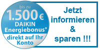 Daikin Cashback Aktion 1.500 Euro