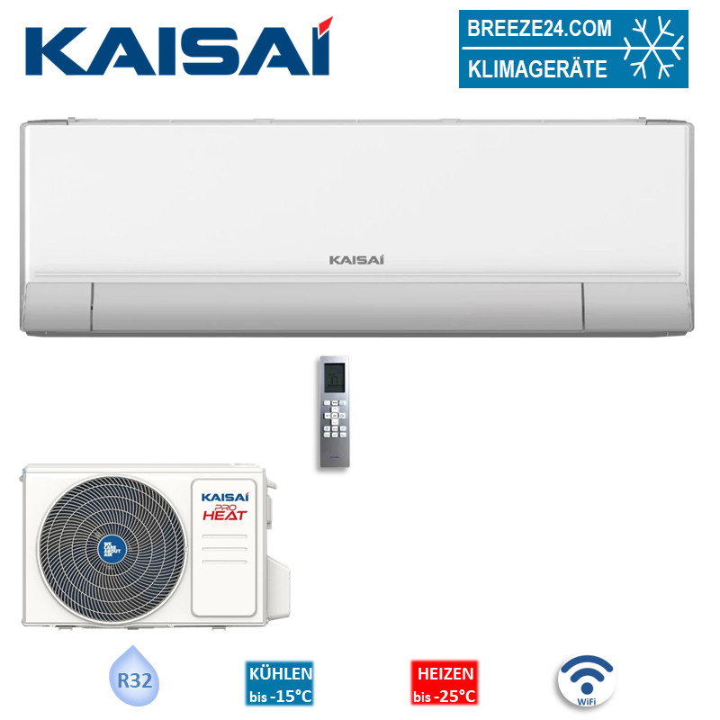 Kaisai Set KRP-12MEHI + KRP-12MEHO Wandgerät Pro Heat WiFi | 3,5 kW | Raumgröße 35 - 40 m² | R32
