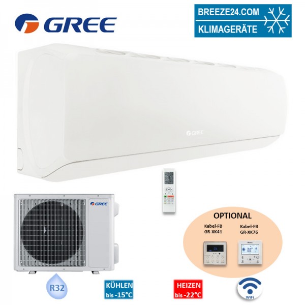 GREE Set Wandgerät G-Tech 2,7 kW - GWH-09-AEC-I + GWH-09-AEC-0 R32 Klimaanlage