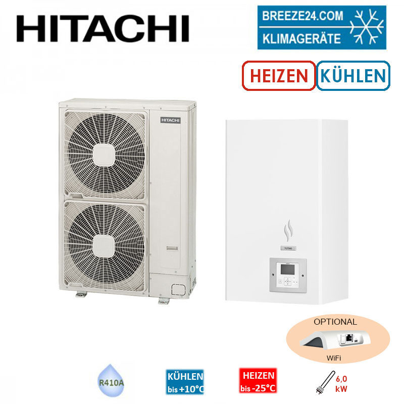 Hitachi Wärmepumpen Set YUTAKI S 14,0 kW RAS-5WHVNPE + RWM-5.0N1E - Außengerät + Hydromodul