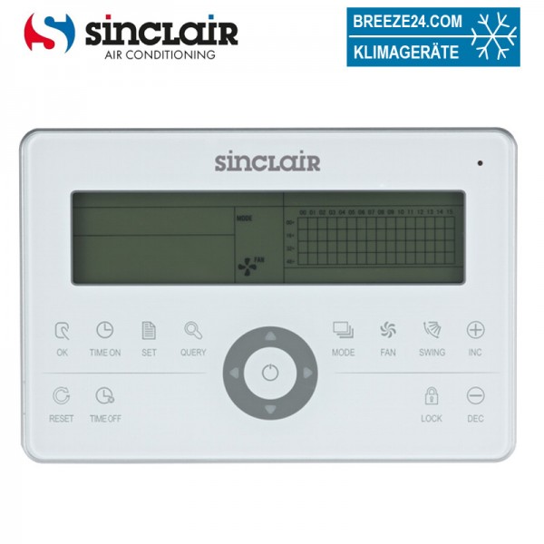 Sinclair CCM30 Zentral-Kabelfernbedienung für Kaltwasser-Innengeräte