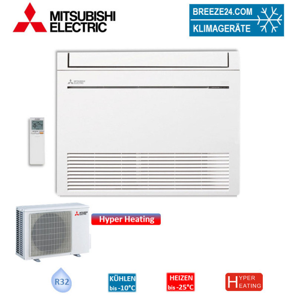 Mitsubishi Electric Set Truhengerät MFZ-KW25VG + MUFZ-KW25VGHZ Hyper Heating 2,5 kW R32 Klimaanlage