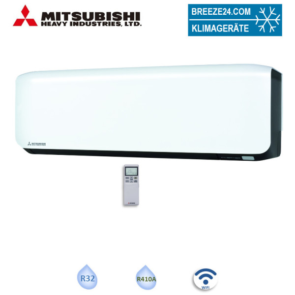 Mitsubishi Heavy Wandgerät SRK20ZS-WFB 2,0 kW WiFi Schwarz/Weiss | WiFi | Raumgröße 20 - 25 m² | R32