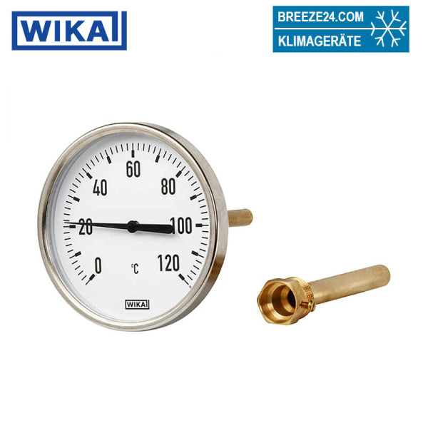 WIKA BZTM6340 Bimetall-Thermometer 1/2" x 40mm | Gehäuse 63 mm |-20 bis +60°Grad