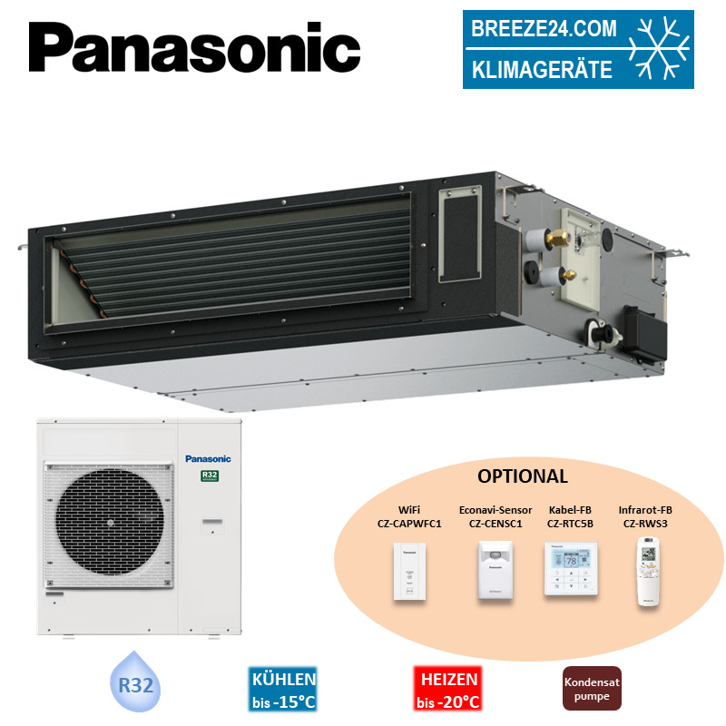 Panasonic Set Kanalgerät 9,5 kW S-1014PF3E + U-100PZH4E5 R32 Klimaanlage