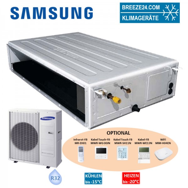 Samsung Set Kanalgerät 7,1 kW - AC 071 RNMDKG + AC 071 RXADKG R32 Klimanlage BAC/NASA