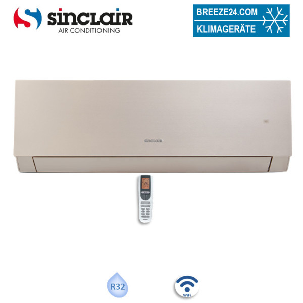 Sinclair Wandgerät MARVIN SIH-09BIMC | WiFi | 2,7 kW | champagner | Raumgröße 25 - 30 m²