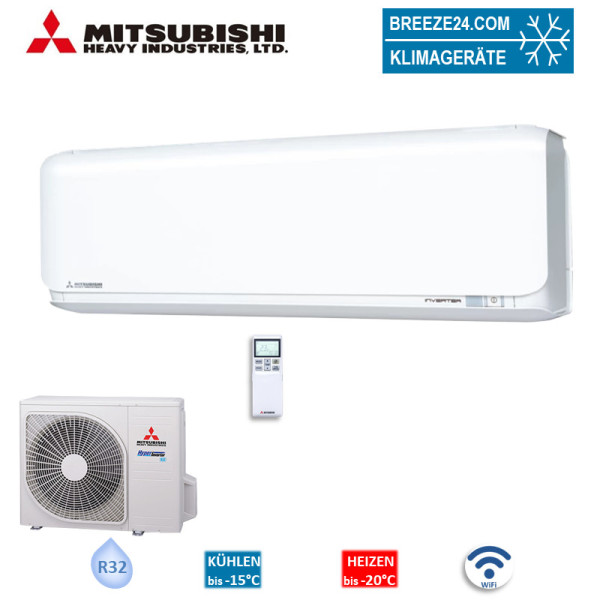 Mitsubishi Heavy Set SRK60ZSX-WF + SRC60ZSX-W3 Wandgerät 6,1 kW WiFi R32 Klimaanlage
