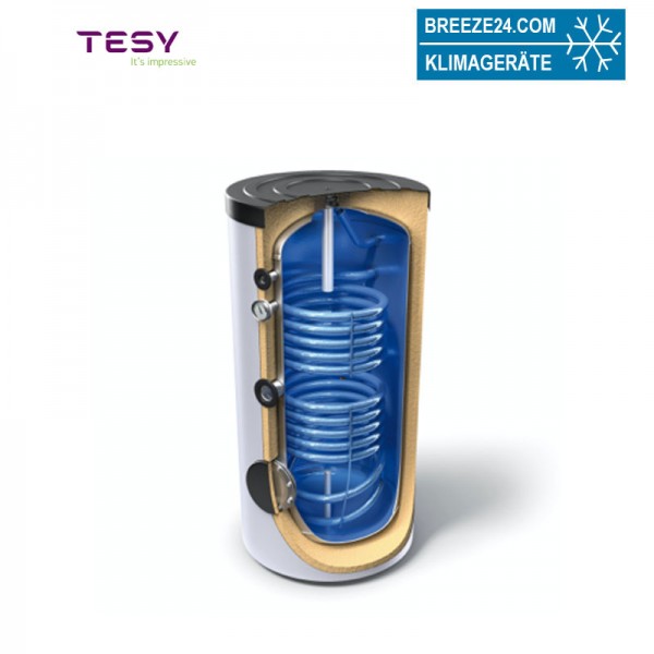 TESY EV 10/7S2 300 65 Pufferspeicher emailliert für Solar-/Boileranlagen 300 L mit 2 Wärmetauscher