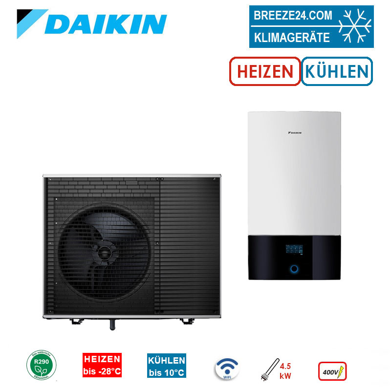 Daikin Altherma 4 H W Set EPSK-06AV3 + EPBX10A4V Wärmepumpe+Hydromodul 6kW WiFi R290 Heizstab 4.5 kW