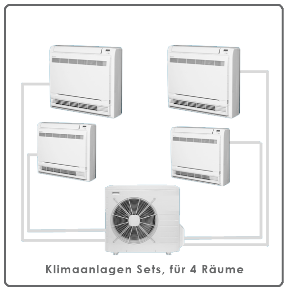 Klimaanlagen - Sets, für 4 Räume