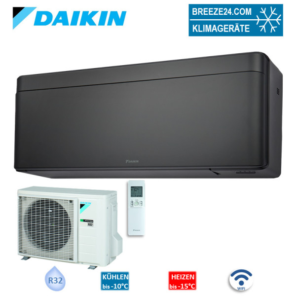 Daikin Set Wandgerät Stylish WiFi schwarz 2,0 kW - FTXA20CB + RXA20A8 | Raumgröße 20 - 25 m² | R32