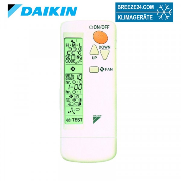 Daikin BRC7FA532FB schwarz Infrarot-Fernbedienung für Daikin Geräte der Sky Air/VRV Reihe