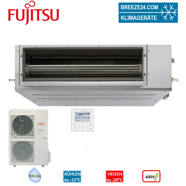 Fujitsu Set Kanalgerät 19,0 kW - ARYG 90LHTA + AOYG 90LRLA High Power R410A Klimaanlage 400V