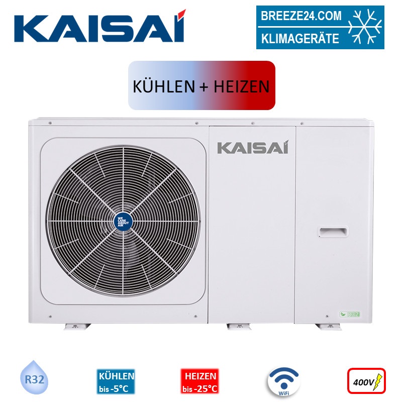 Kaisai Arctic KHC-10RY3 Monoblock Wärmepumpe Außengerät 10,0 kW zum Kühlen und Heizen mit WiFi 400V