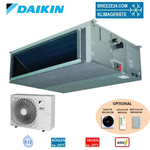Daikin Set Kanalgerät 19,0 kW - FDA200A + RZA200D R32 Klimaanlage 400V