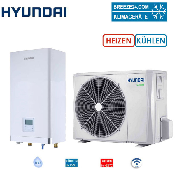 Hyundai Wärmepumpen Set Arctic HYHA-V10W/D2N8-B + HYHB-A100/CD30GN8-B Wärmepumpe+Hydraulisches Modul