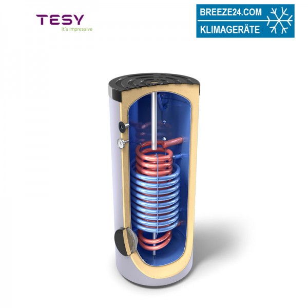TESY EV 9S+13S 200 60 Pufferspeicher emailliert für Solar-/Boileranlagen 200 L mit 2 Wärmetauscher