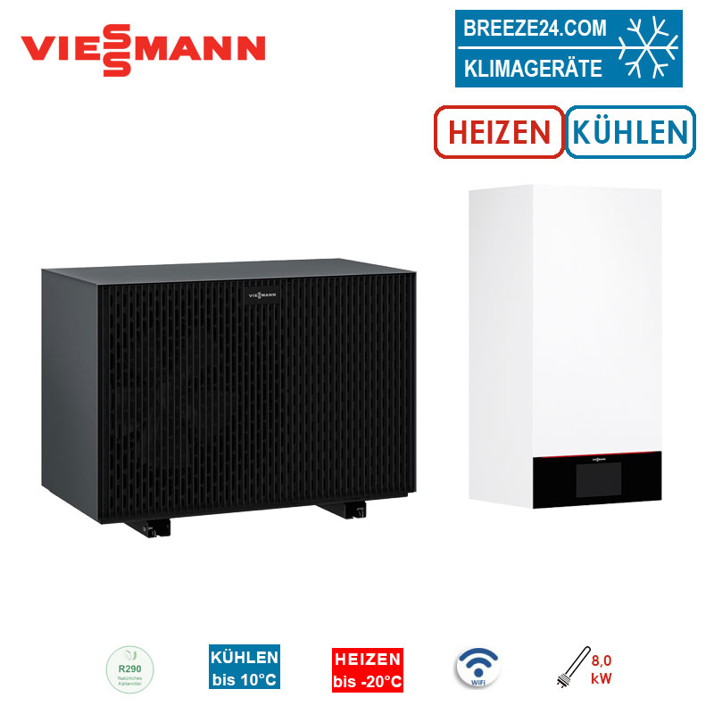 Viessmann Set Vitocal 250-A AWO-M-E-AC 251.A04 Luft/Wasser-Wärmepumpe Monoblock mit Hydromodul R290