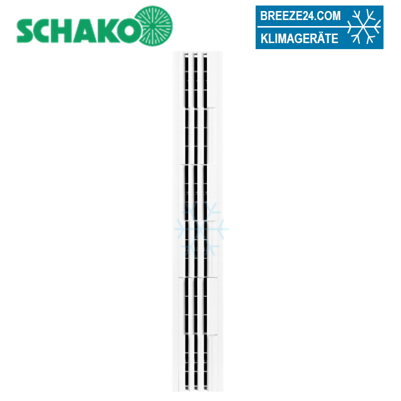 Schako Deckenschlitzauslass mit 3 Schlitzen DSX-XXL-P3-Abluft L=600-1000mm mit Anschlußkasten