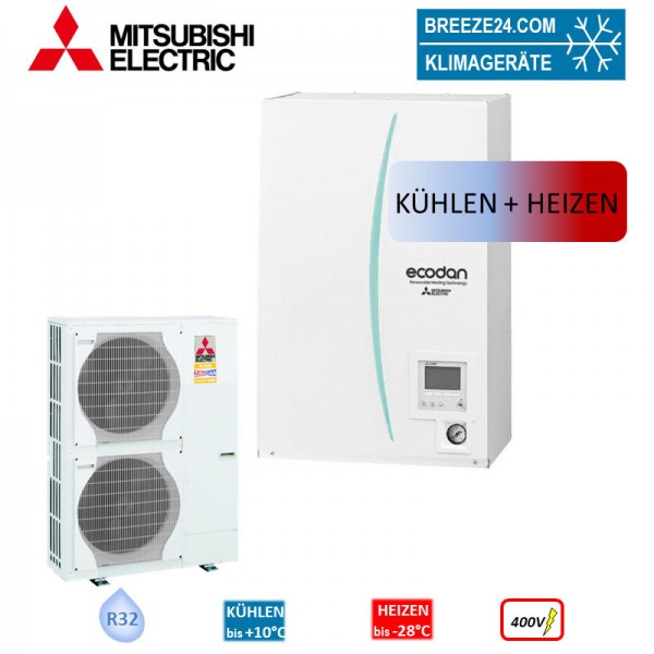 Mitsubishi Electric Set 7.25 PUZ-HWM140YHA + ERPX-YM9D Monoblock-Wärmepumpe + Hydromodul K/H 14,0kW