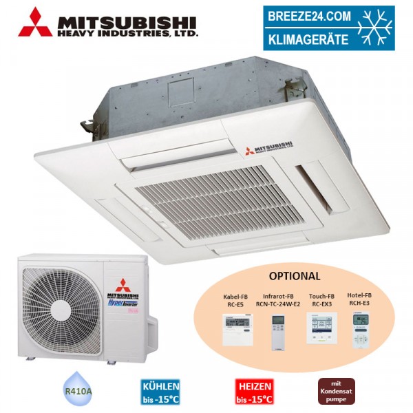 Mitsubishi Heavy Set Deckenkassette Euroraster 3,6 kW - FDTC35VF + SRC35ZMX-S R410A Klimaanlage