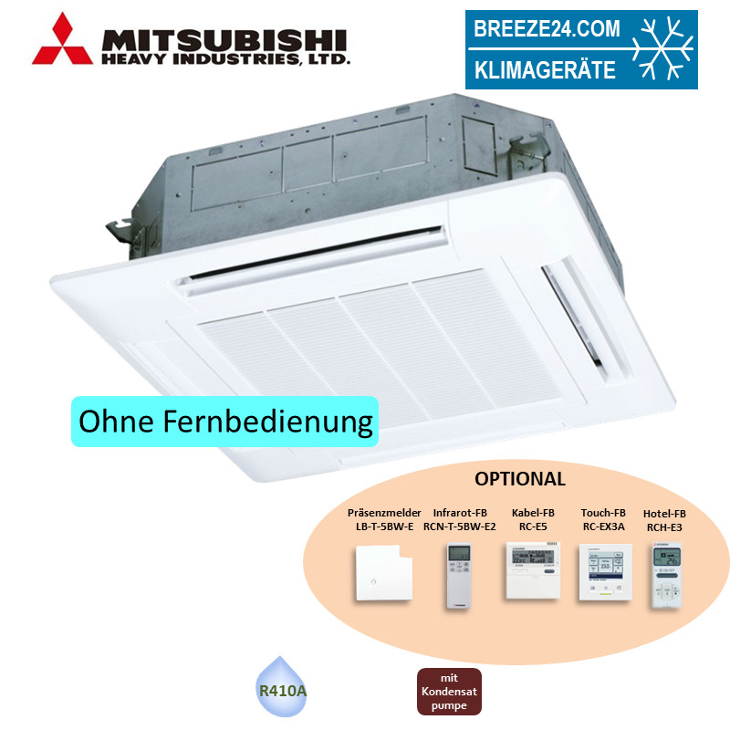 Mitsubishi Heavy 4-Wege-Deckenkassette 14,0 kW - FDT 140 KXZE1 Standardpaneel KX R410A