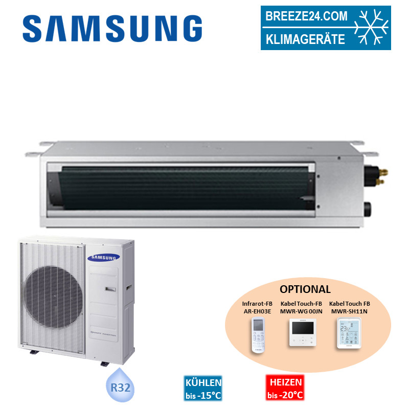 Samsung Set Kanalgerät 5,0 kW - AC 052 BNLDKG + AC 052 RXADKG R32 Klimaanlage BAC/NASA