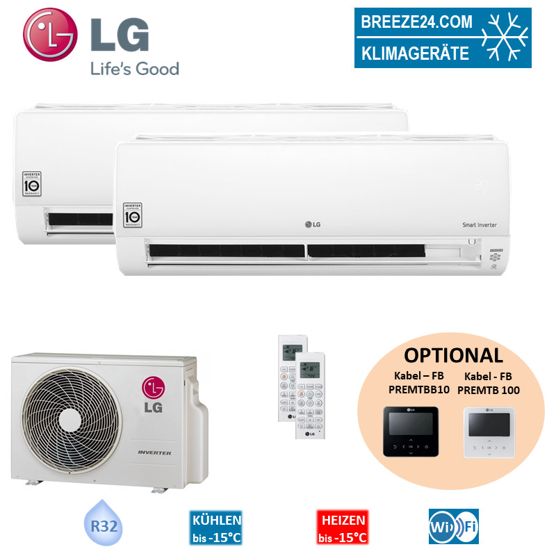 LG Standard Plus Klimaanlage mit WiFi PC09SQ R32 2,5 kW 3 Meter Montage Set 