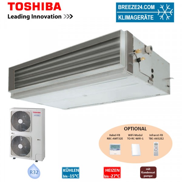 Toshiba Set Kanalgerät 10,0 kW - RAV-RM1101BTP-E + RAV-GP1101AT-E R32 Klimaanlage