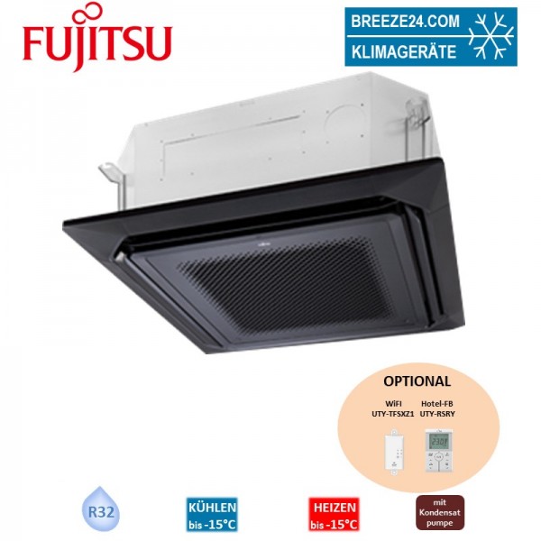 Fujitsu 4-Wege-Deckenkassette 13,4 kW - AUXG54KRLB schwarz (Nur Mono-Split) R32