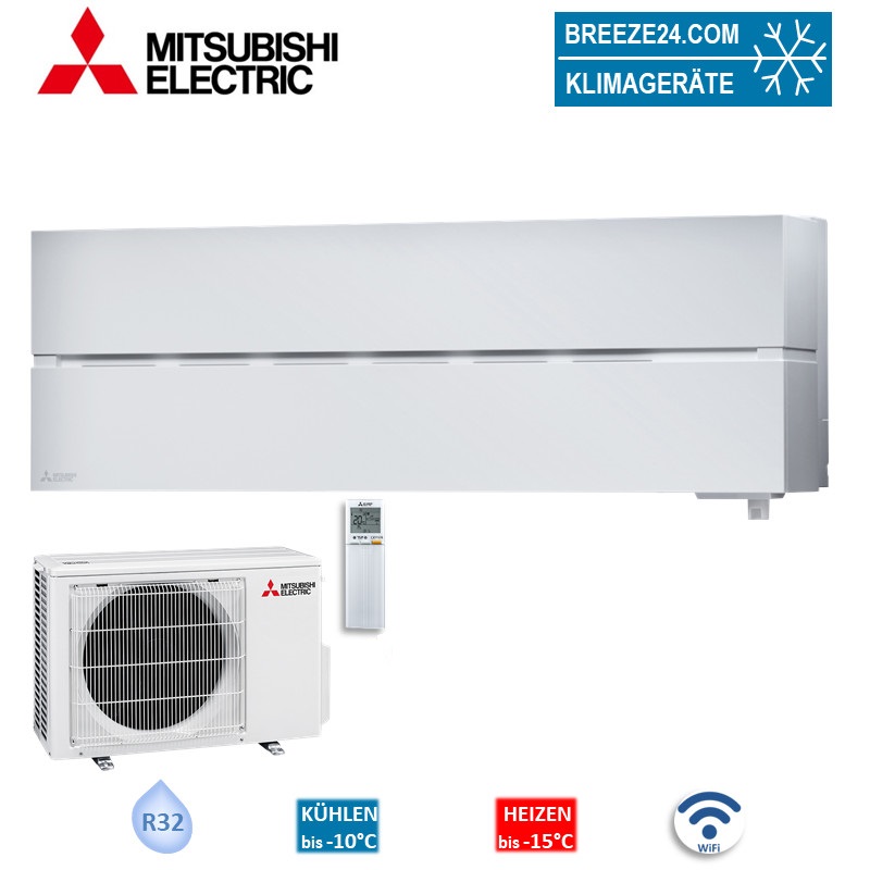 Mitsubishi Electric Set Wandgerät Diamond WiFi 2,5 kW - MSZ-LN25VG2W + MUZ-LN25VG2 25 - 30 m² | R32