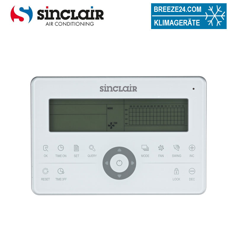 Sinclair SCM-30 Zentral-Kabelfernbedienung für SDV4, SDV5 und FanCoils