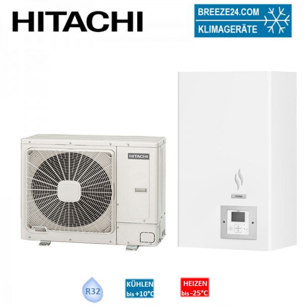 Hitachi Wärmepumpen Set YUTAKI S 4,3 kW RAS-2WHVRP1 + RWM-2.0R1E - Außengerät + Hydromodul