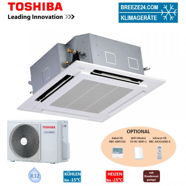 Toshiba Set 4-Wege-Deckenkassette 7,1 kW RAV-RM801UTP-E + RAV-GM801ATP-E R32 Klimaanlage