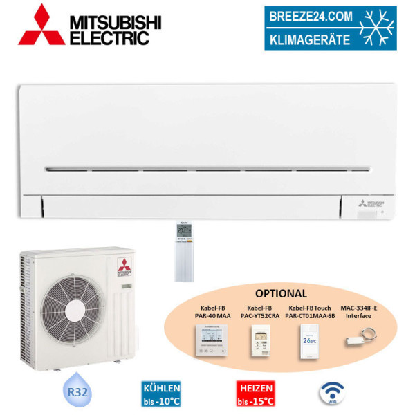 Mitsubishi Electric Set Wandgerät Kompakt WiFi 7,1 kW - MSZ-AP71VGK + MUZ-AP71VG R32 Klimaanlage