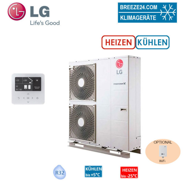 LG THERMA V HM121MR.U34 Kompakt Monoblock Wärmepumpe 12,0 kW 230VAC zum Kühlen + Heizen
