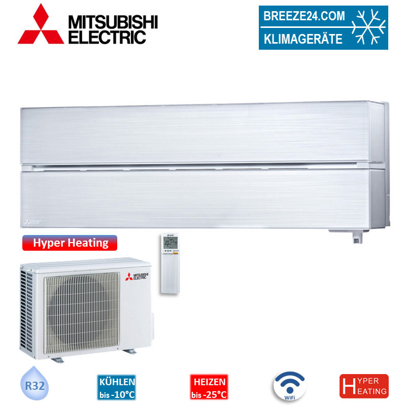 Mitsubishi Electric Set Wandgerät Diamond WiFi MSZ-LN25VG2V + MUZ-LN25VGHZ2 Hyper Heating 2,5 kW