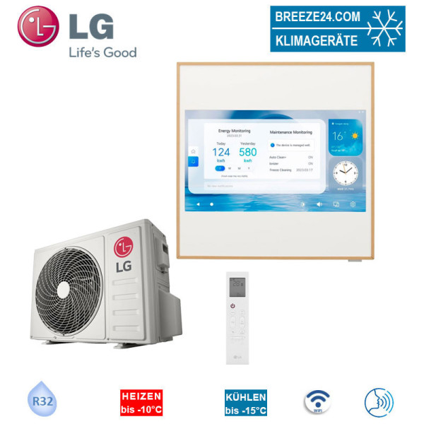LG Artcool Gallery LCD Premium Set A09GA2.NSE + A09GA2.U18 | Raumgröße 25 - 30 m² | WiFi | 2.5 kW