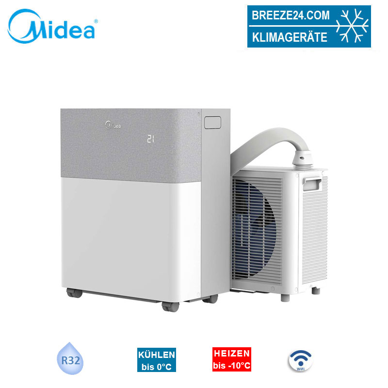 Midea mobile Split-Klimaanlage PortaSplit | Raumgröße 40 - 45 m² | 3.5 kW | 3.5 kW | WiFi | R32