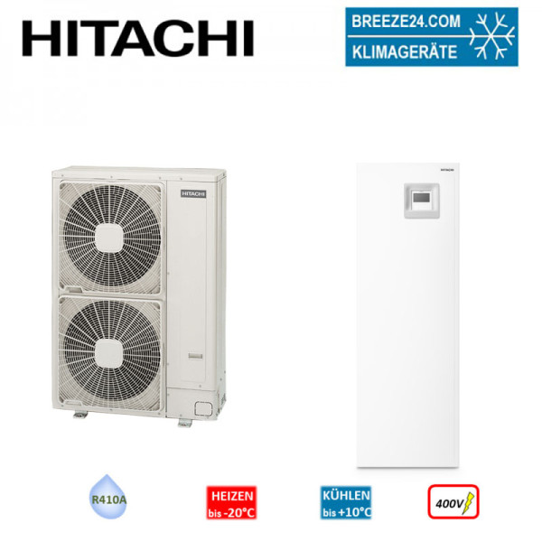 Hitachi Yutaki S Combi 14 kW RAS-5WHNPE + RWD-5.0NW1E-220S Wärmepumpe+Hydromodul/Speicher 220L 400V
