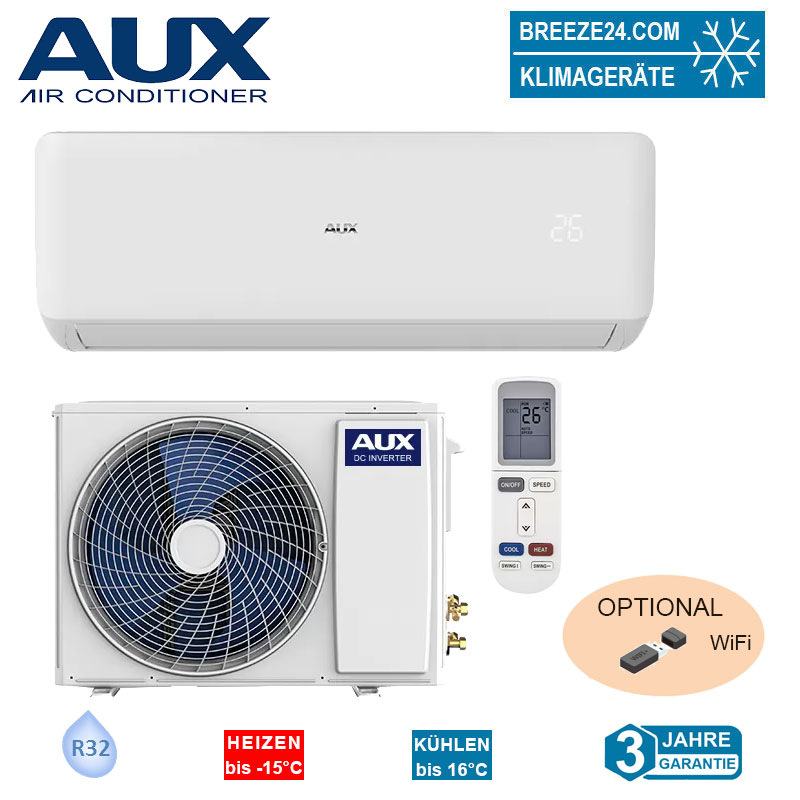 AUX Klimaanlagen Set FREEDOM ASW-H12C5D4 + FAR3DI-B8 3,4 kW für 1 Zimmer mit 35 - 40 m² R32