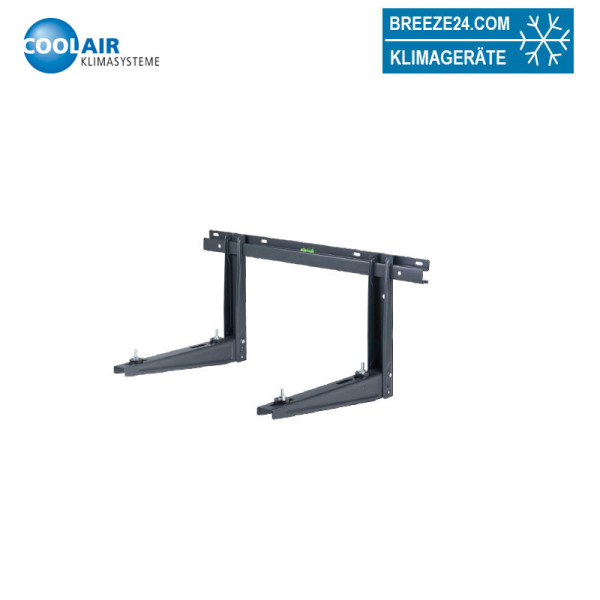Wandkonsole in schwarz Länge 550 mm | bis 140 kg für Klimaanlagen und Wärmepumpen Außengeräte WK10