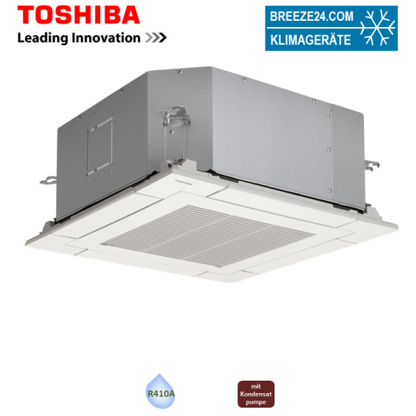 Toshiba MMU-UP0051MH-E + RBC-UM21PG(W)-E 4-Wege-Deckenkassette Euro-Raster VRF 1,7 kW