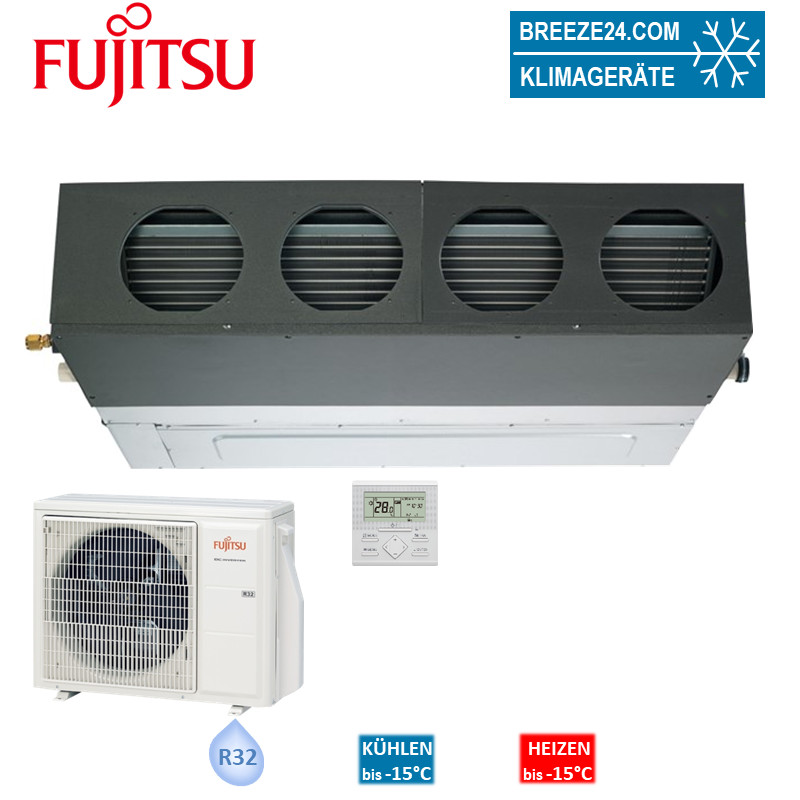 Fujitsu Set Kanalgerät eco Silent 12,1 kW - ARXG 45KMLA + AOYG 45KRTA R32 Klimaanlage 400V