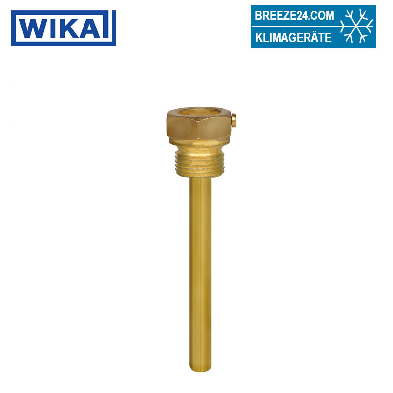 WIKA FTTH Schutzrohr Cr-Ni-Stahl 1/2" x 45 - 200 mm Länge für Thermometer