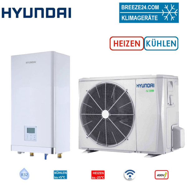 Hyundai Wärmepumpen Set Arctic HYHA-V12W/D2RN8-B + HYHB-A160/CD30GN8-B Wärmepumpe+Hydr.Modul 400 V